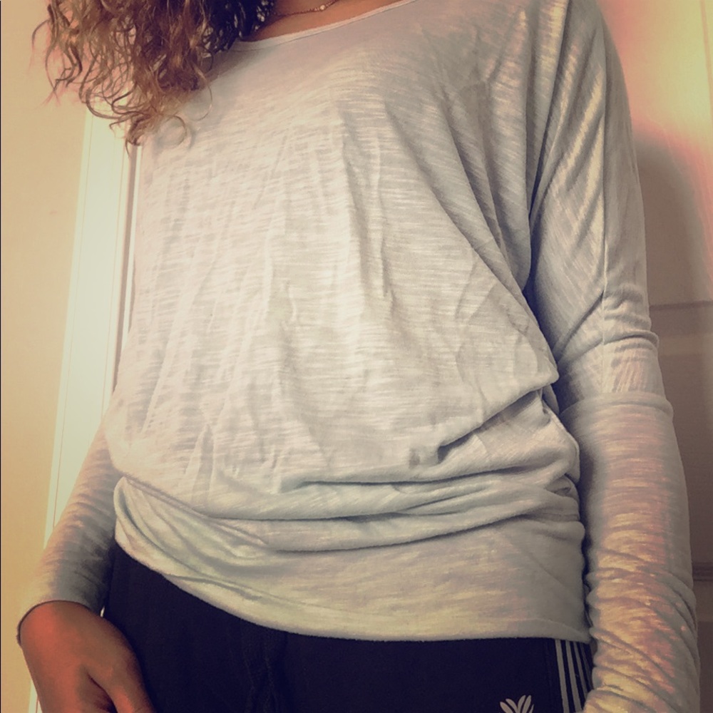 FOREVER 21 BLUE CUT OUT BACK LONG SLEEVES